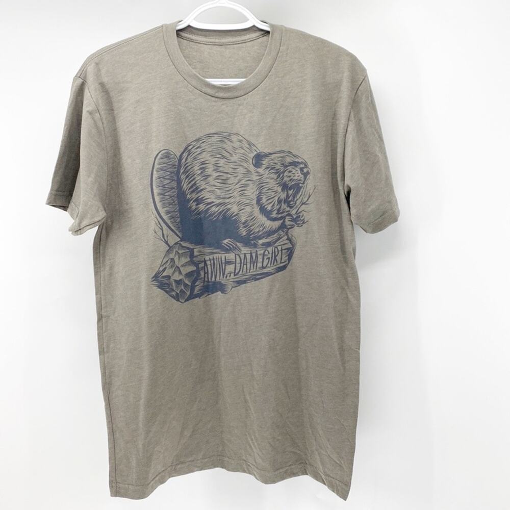 No brand Damn Girl! Beaver T-shirt novelty casual funny unisex comfortable sz M